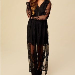 Altard state black lace dress